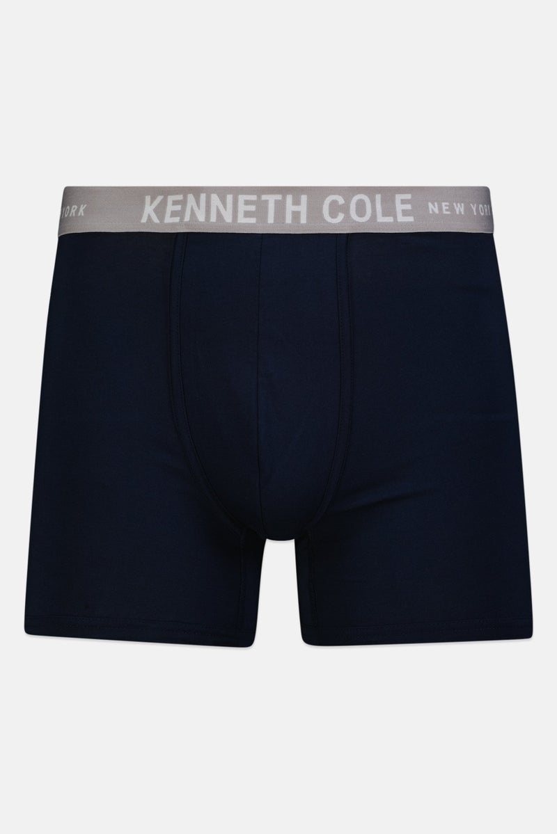 Kenneth Cole Men 2 Pack Brand Logo Trunks, Navy - Image 3